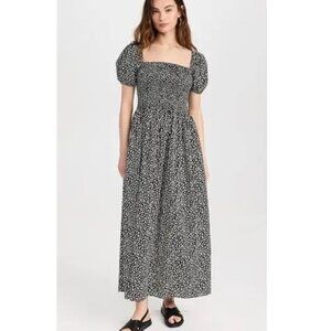 Solid Striped Sofia Richie Dress Small Grainge The Corrina Smocked Ditsy Floral